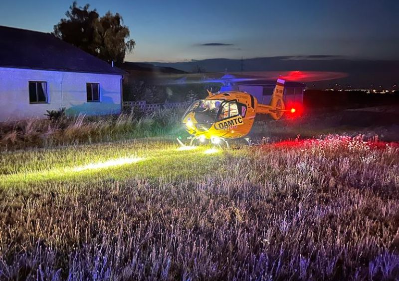 der Rettungshubschrauber konnte gefahrlos landen