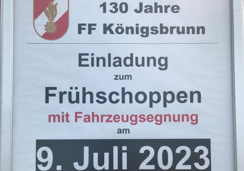 Plakat 130 Jahre FF Königsbrunn