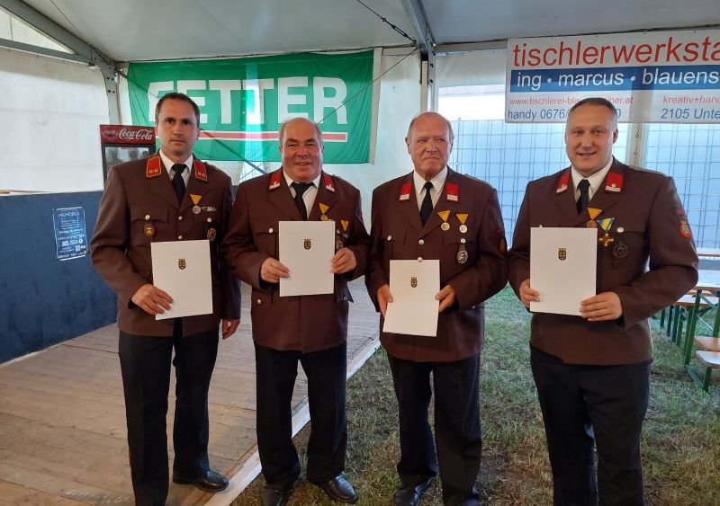 OBI Engelbrecht Reinhard, LM Unterleither, Josef BM Wannenmacher, LM Unterleitner Gerhard